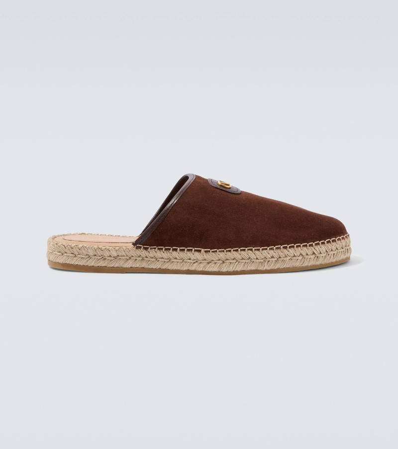 Palm Avenue VLogo suede mules 1