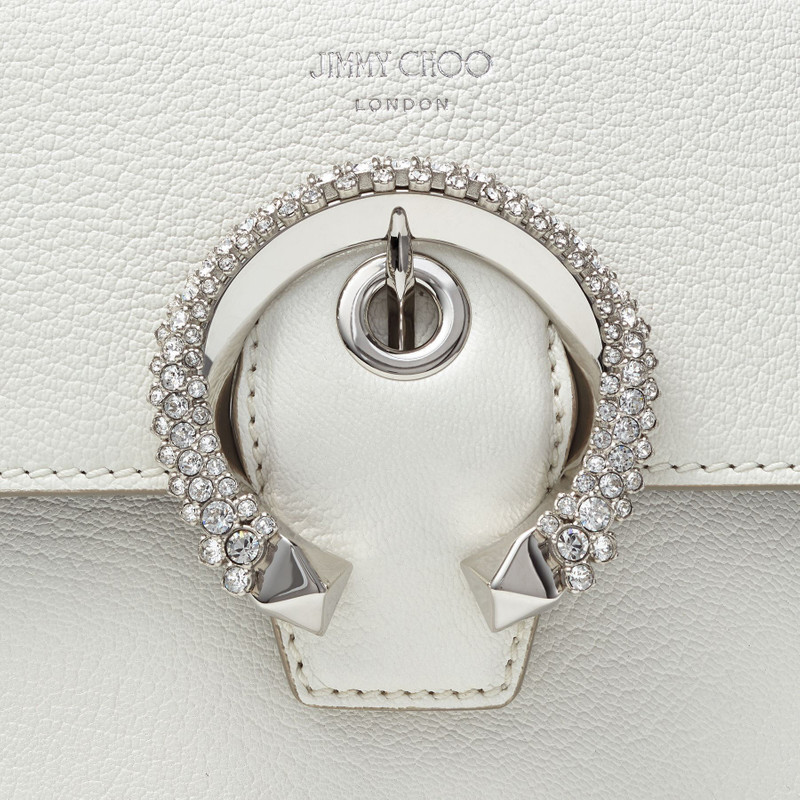 Madeline Crossbody
Latte Goat Leather Crossbody Bag with Swarovski Crystal Buckle 6