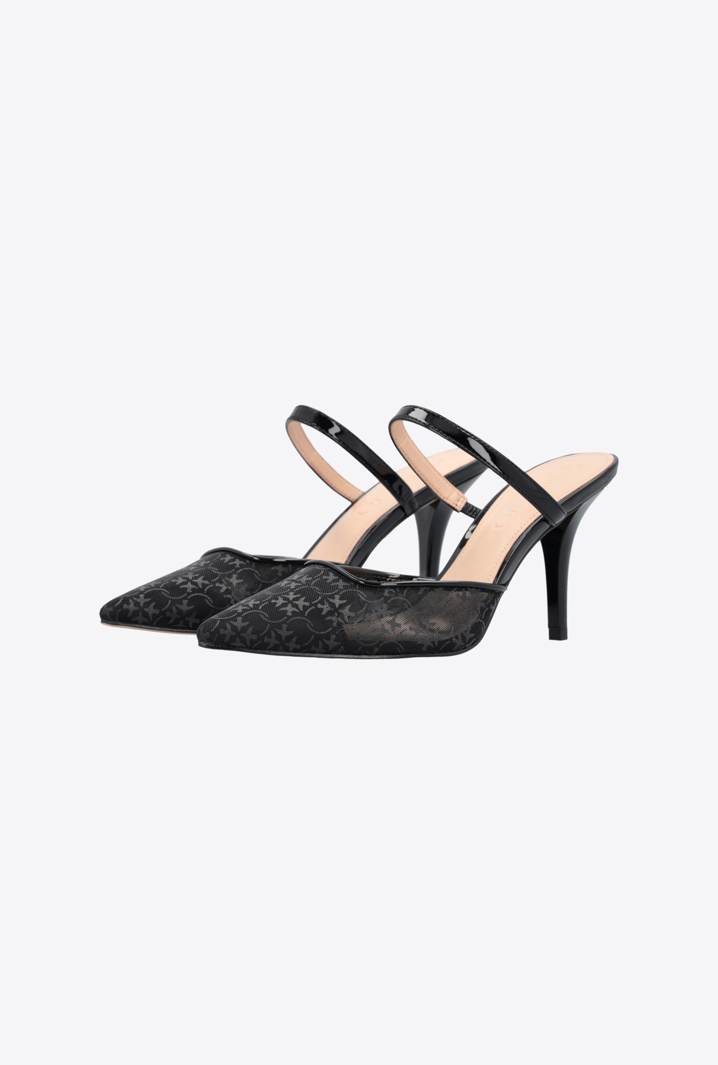 HEELED LACE MULES - 6