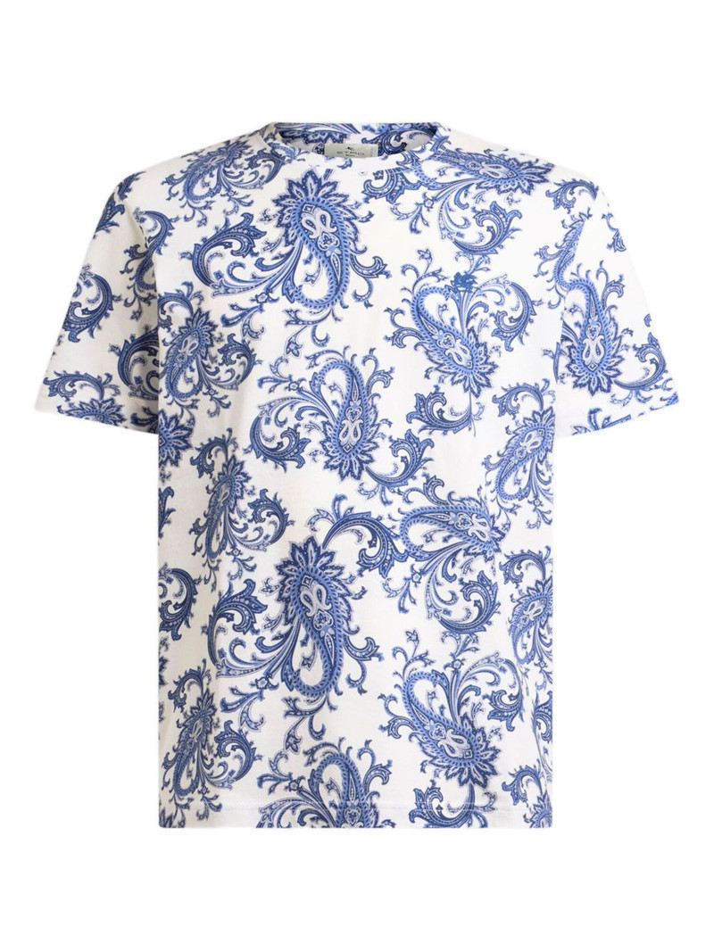 leafy paisley motif T-Shirt 1