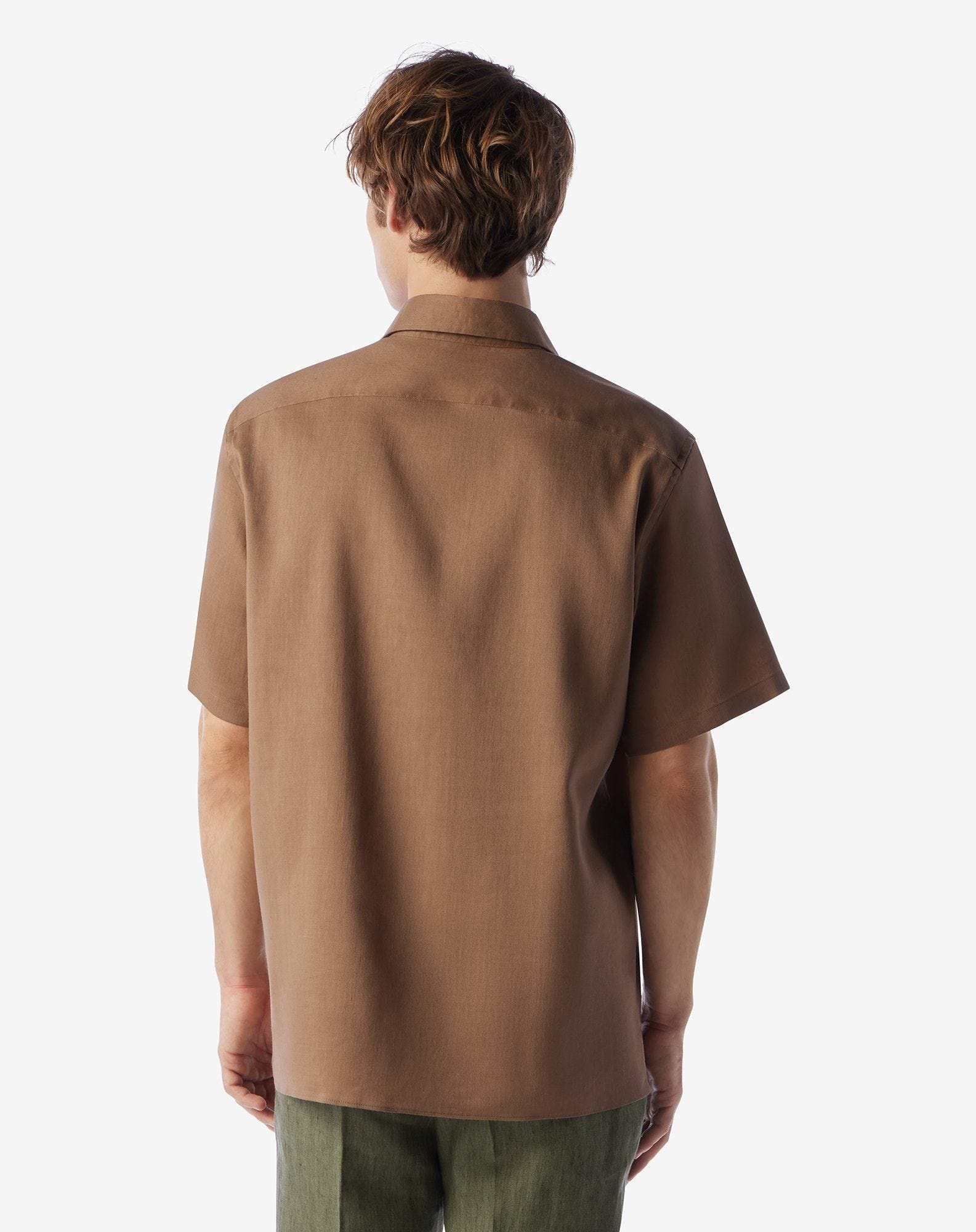 Light brown linen, wool and mohair shirt - 3