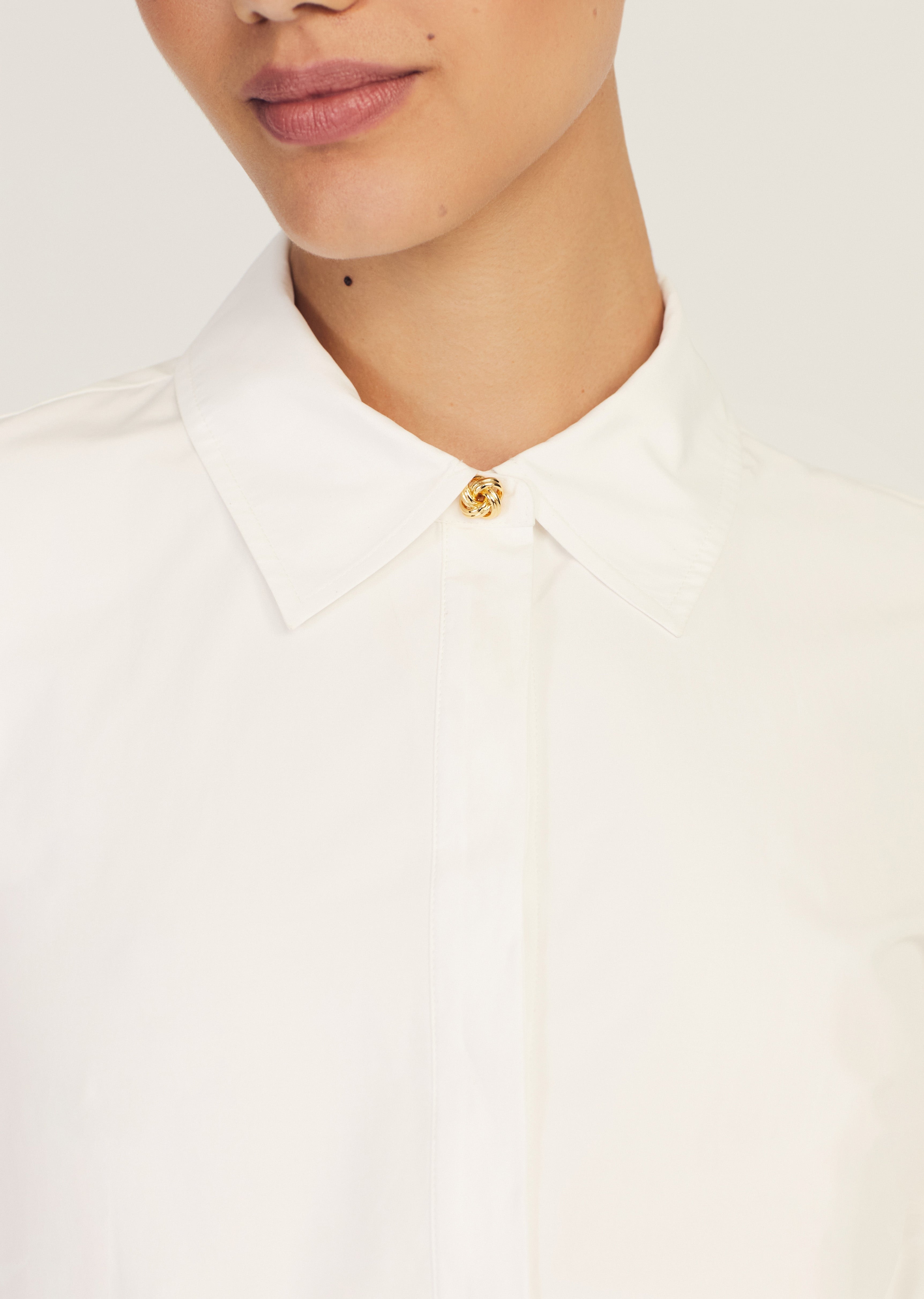 ANNETTE LONG SLEEVE PLEATED SHIRT DRESS - 3
