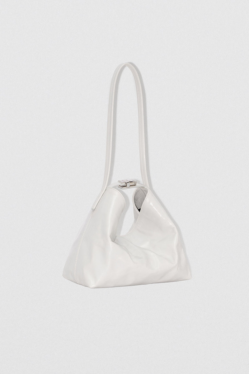 BY FAR BEA BURRATA CREASED CALF LEATHER HOBO BAG outlook
