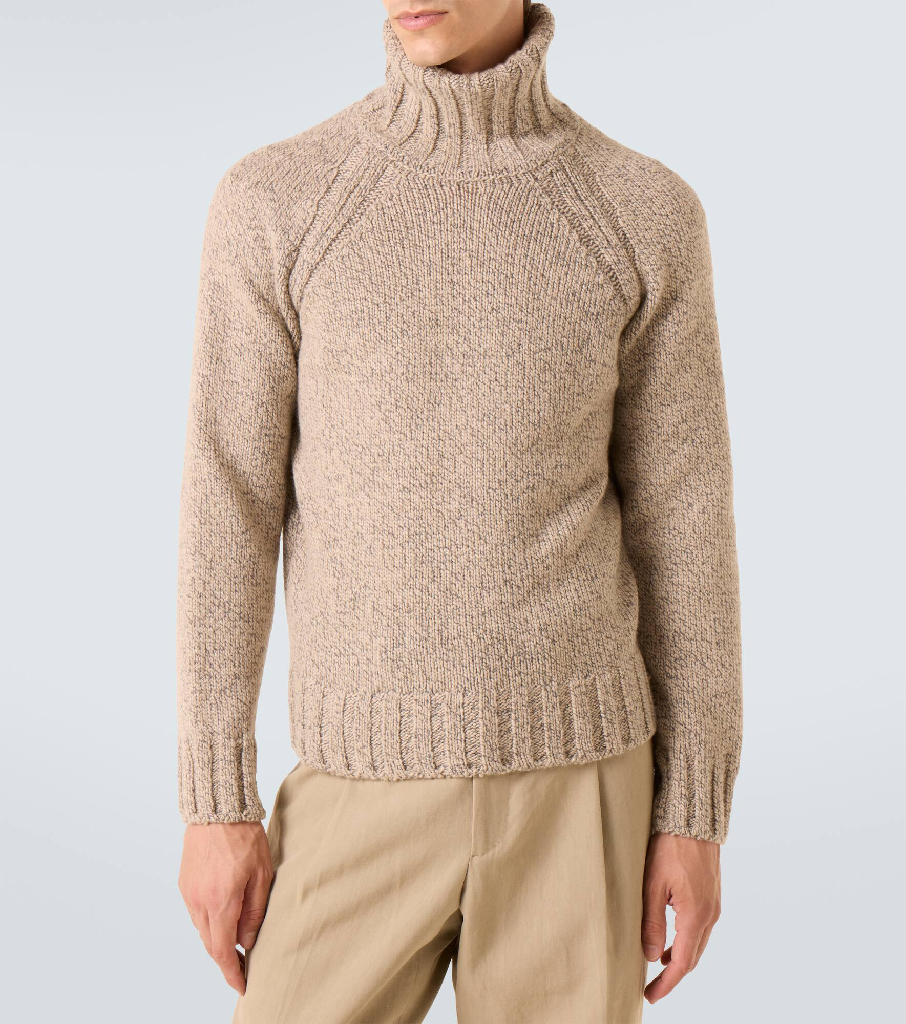 Cashmere and wool turtleneck sweater - 3