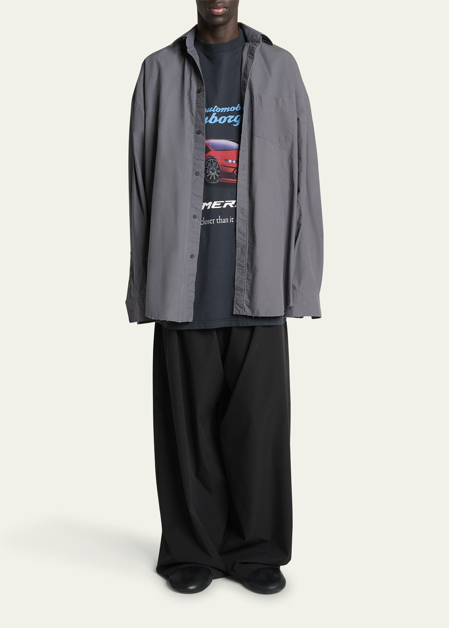 Men's Balenciaga x Automobili Lamborghini Poplin Layered T-Shirt - 2