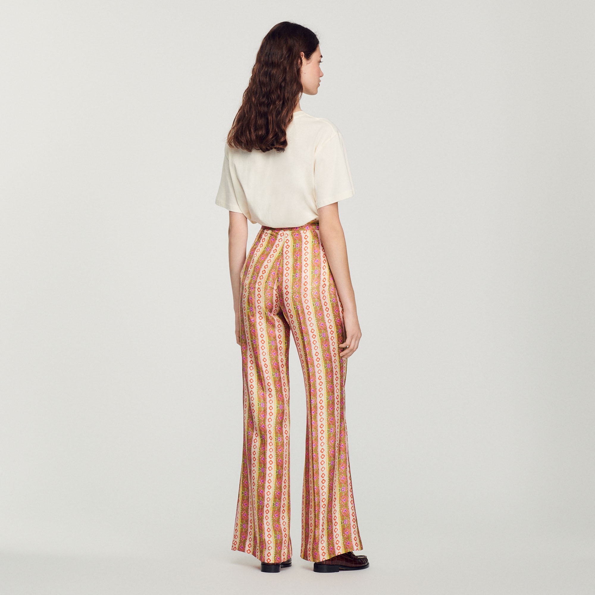 Wide-leg loose-fitting printed pants - 6