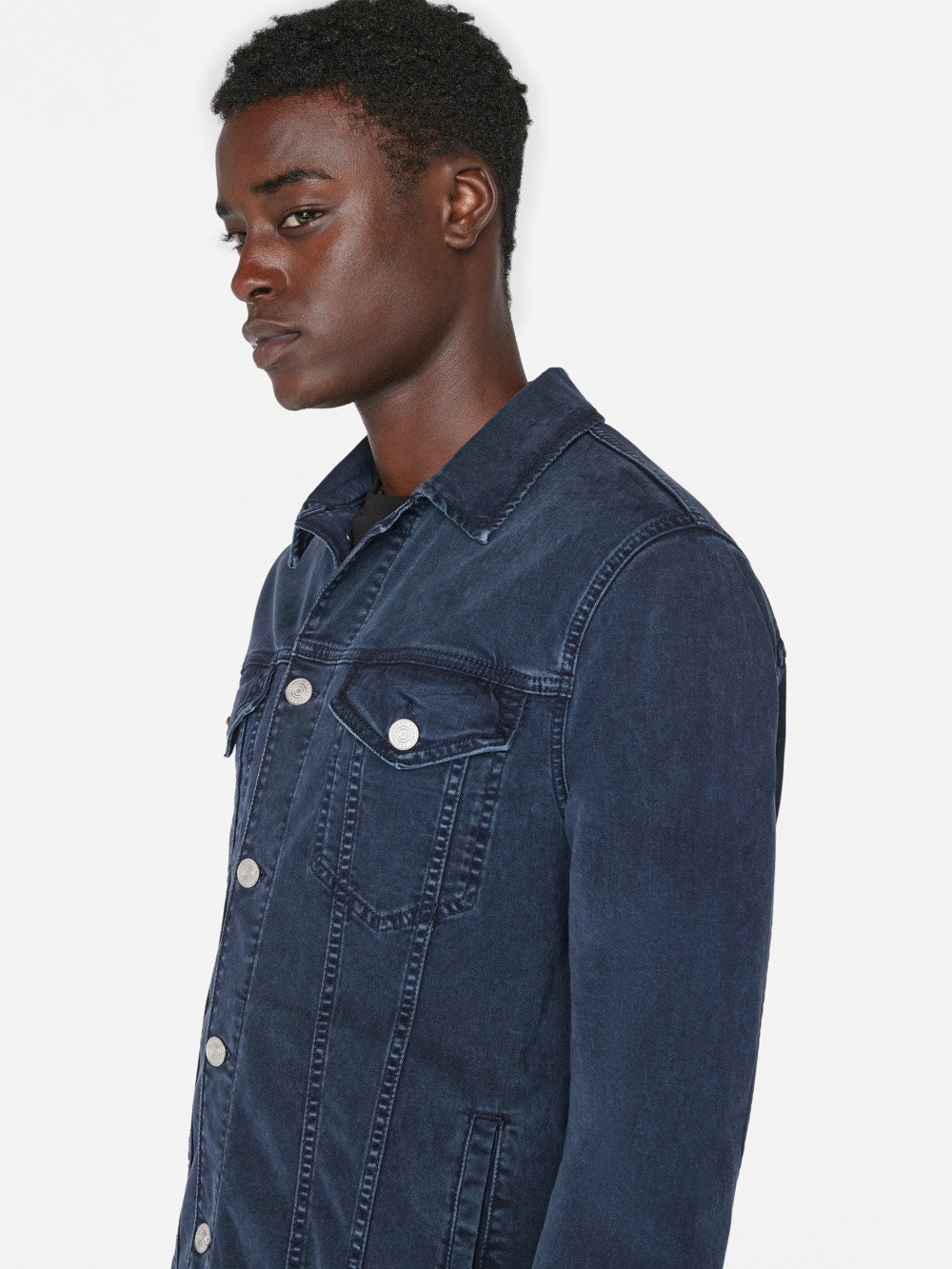 Twill Heritage Jacket in Washed Navy - 5