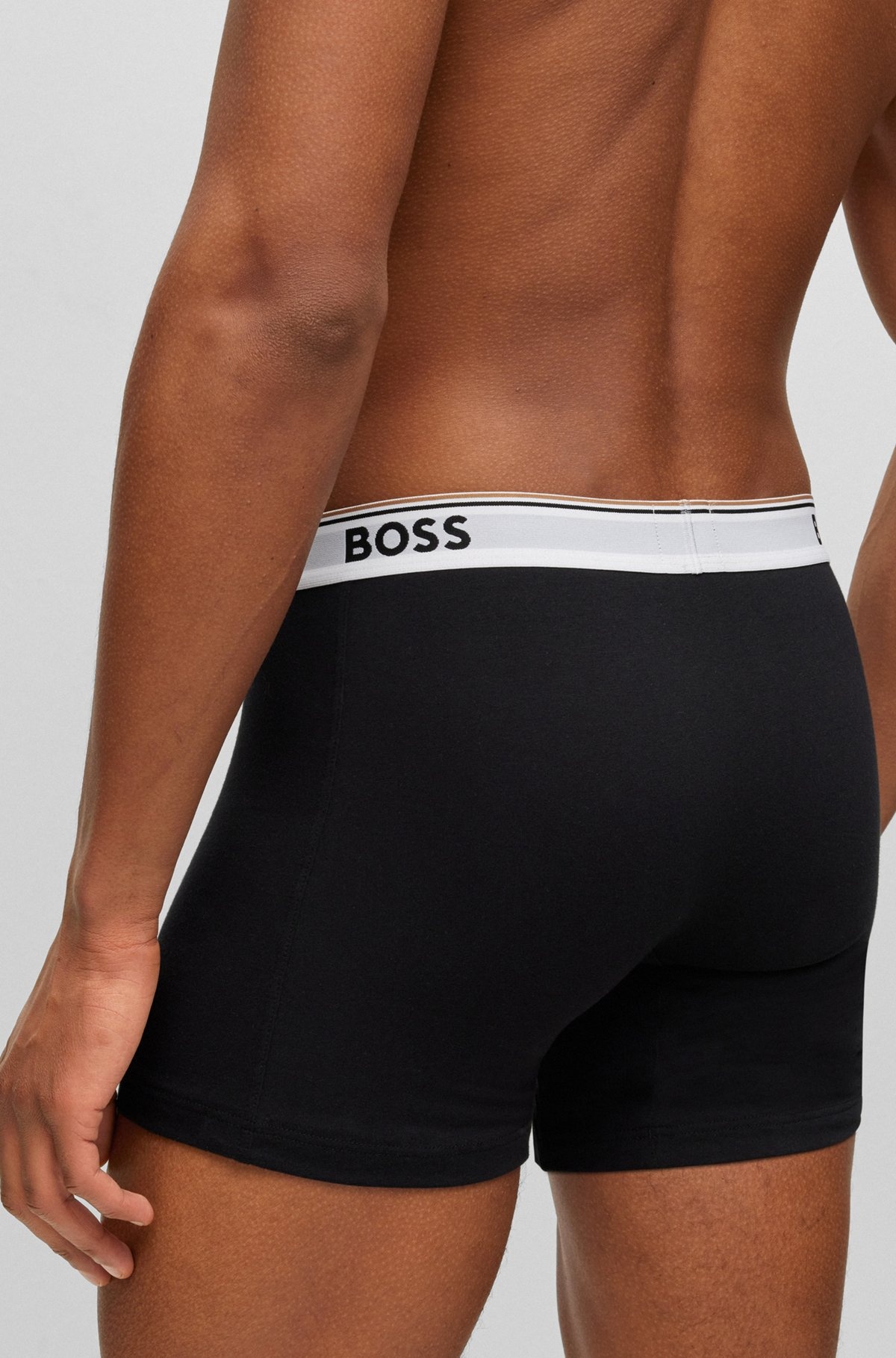 THREE-PACK OF STRETCH-COTTON BOXER BRIEFS WITH LOGOS - 5