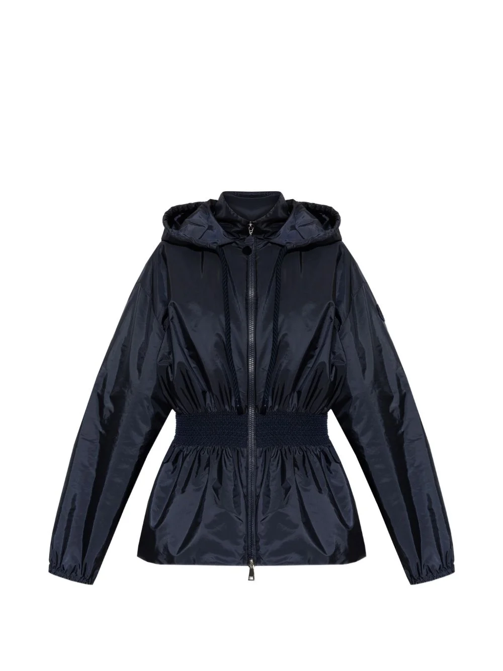 hooded smocked jacket - 1