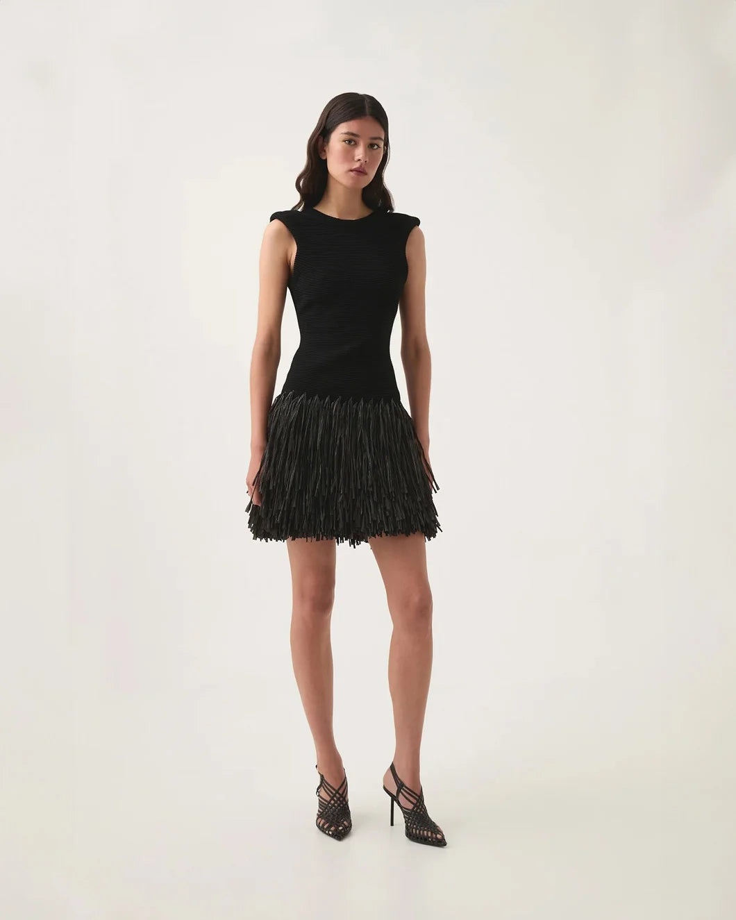 RUSHES RAFFIA KNIT MINI DRESS - 2