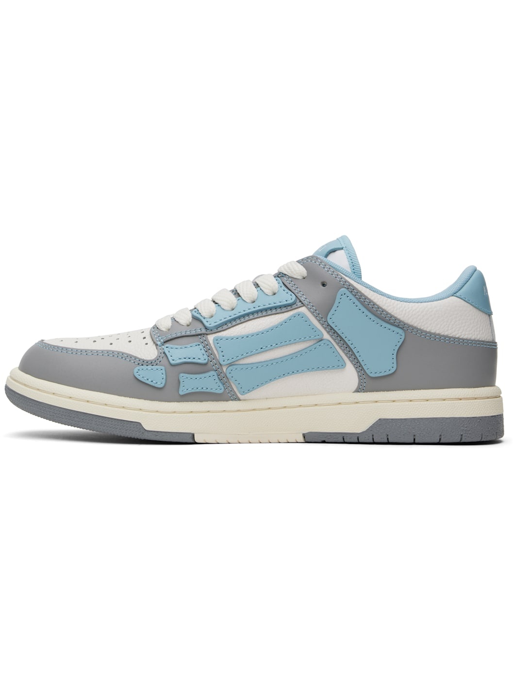 Blue & White Varsity Skel Top Low Sneakers - 3