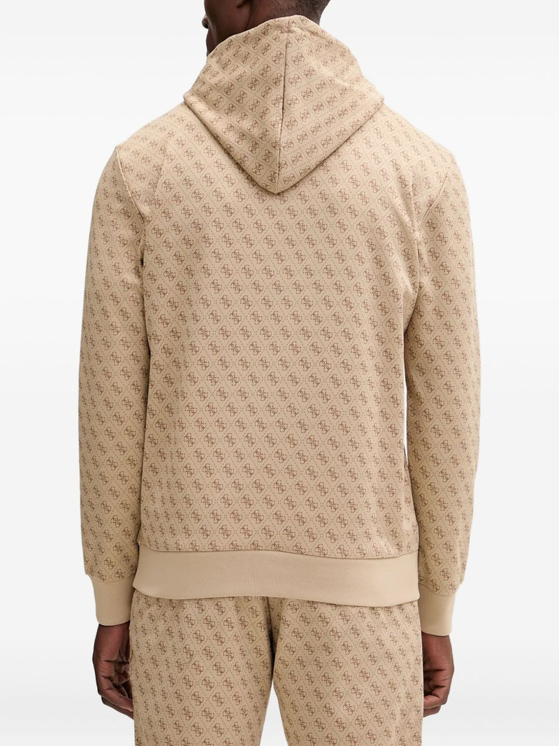 monogram-pattern drawstring hoodie 3
