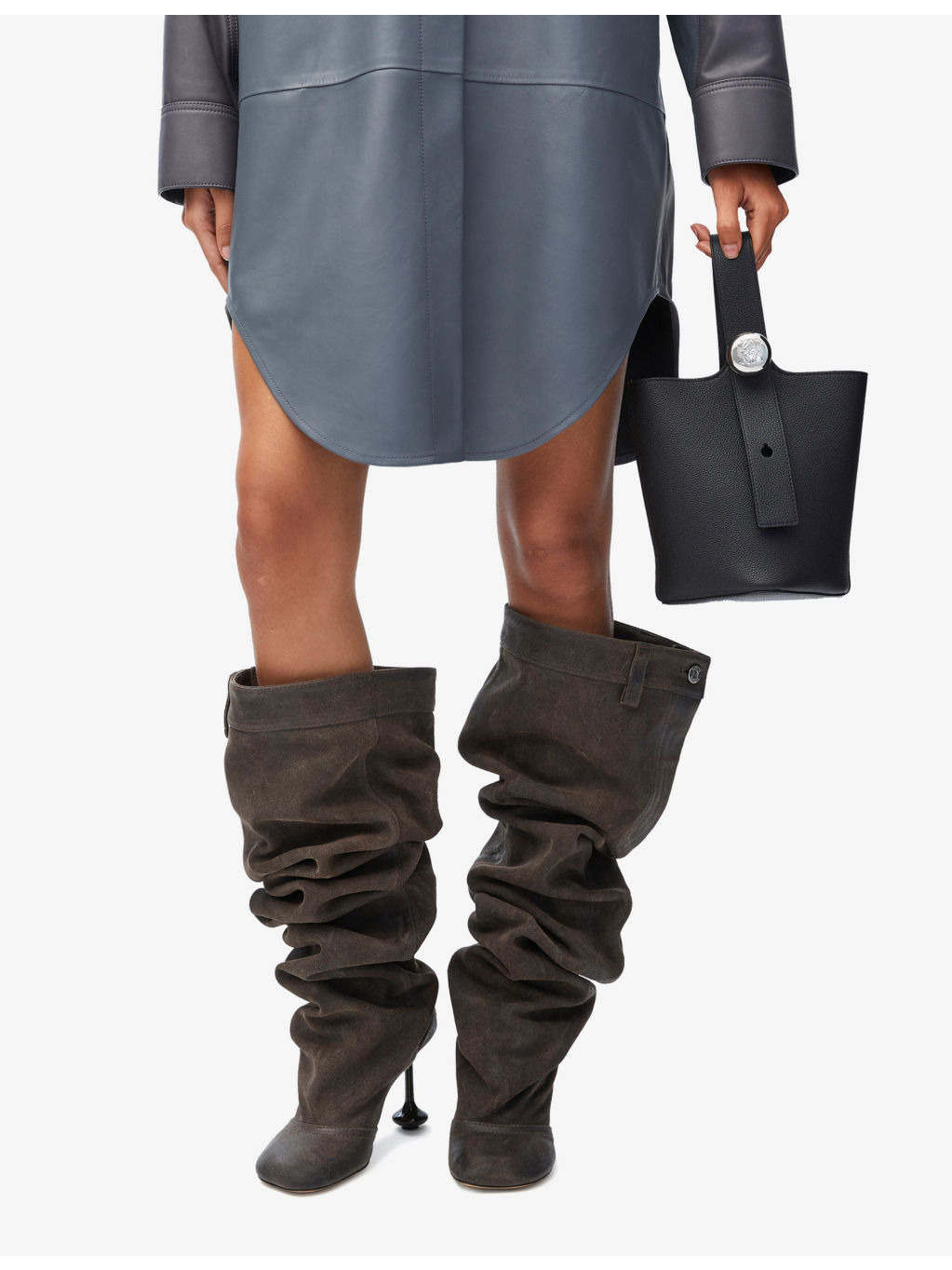 Pebble mini leather bucket bag - 2