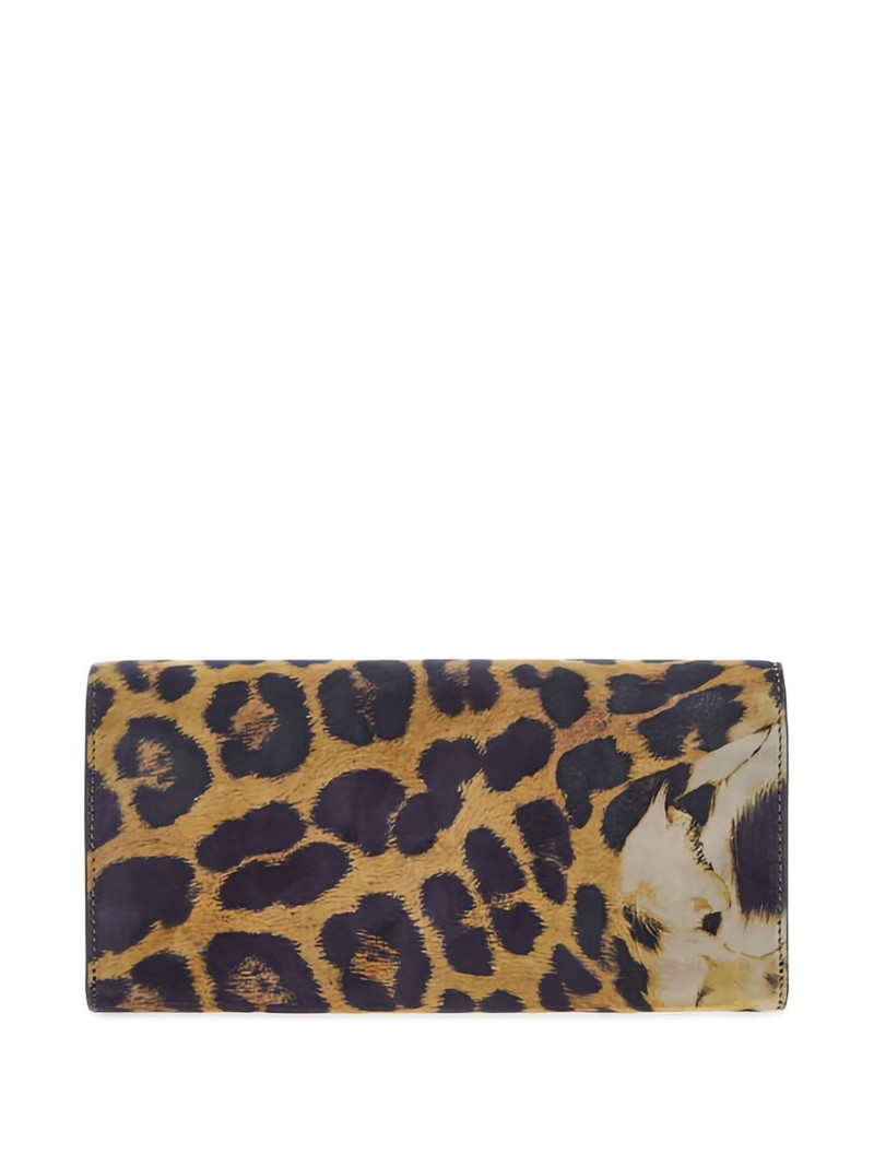 Roberto Cavalli leopard-print logo-plaque wallet outlook