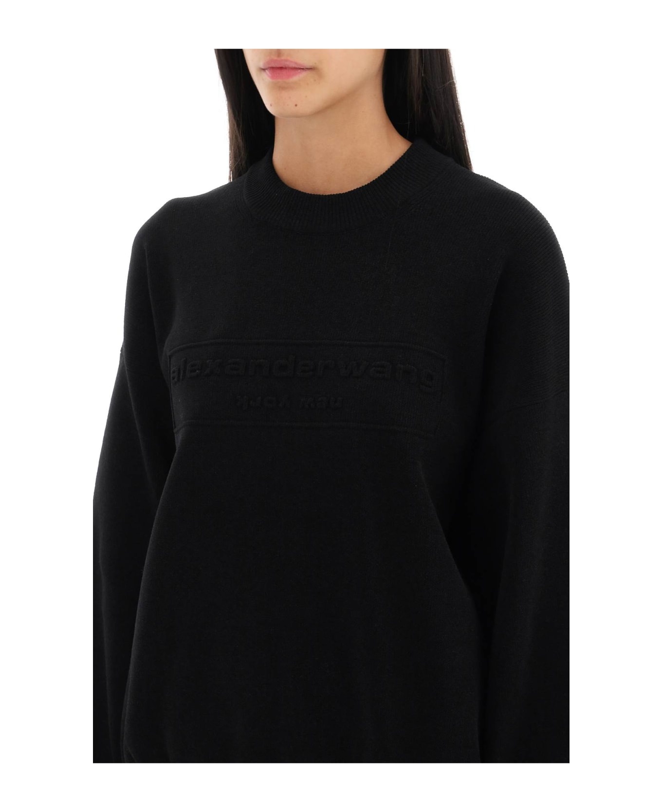 Crew-neck Sweater With Embossed Logo - 4