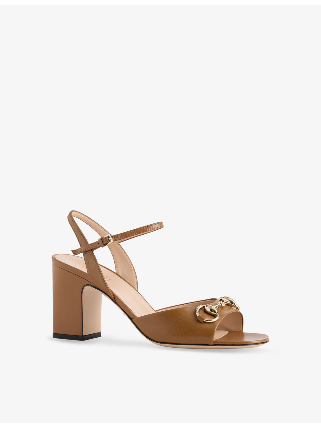 Horsebit Block-Heel Leather Sandals - 3