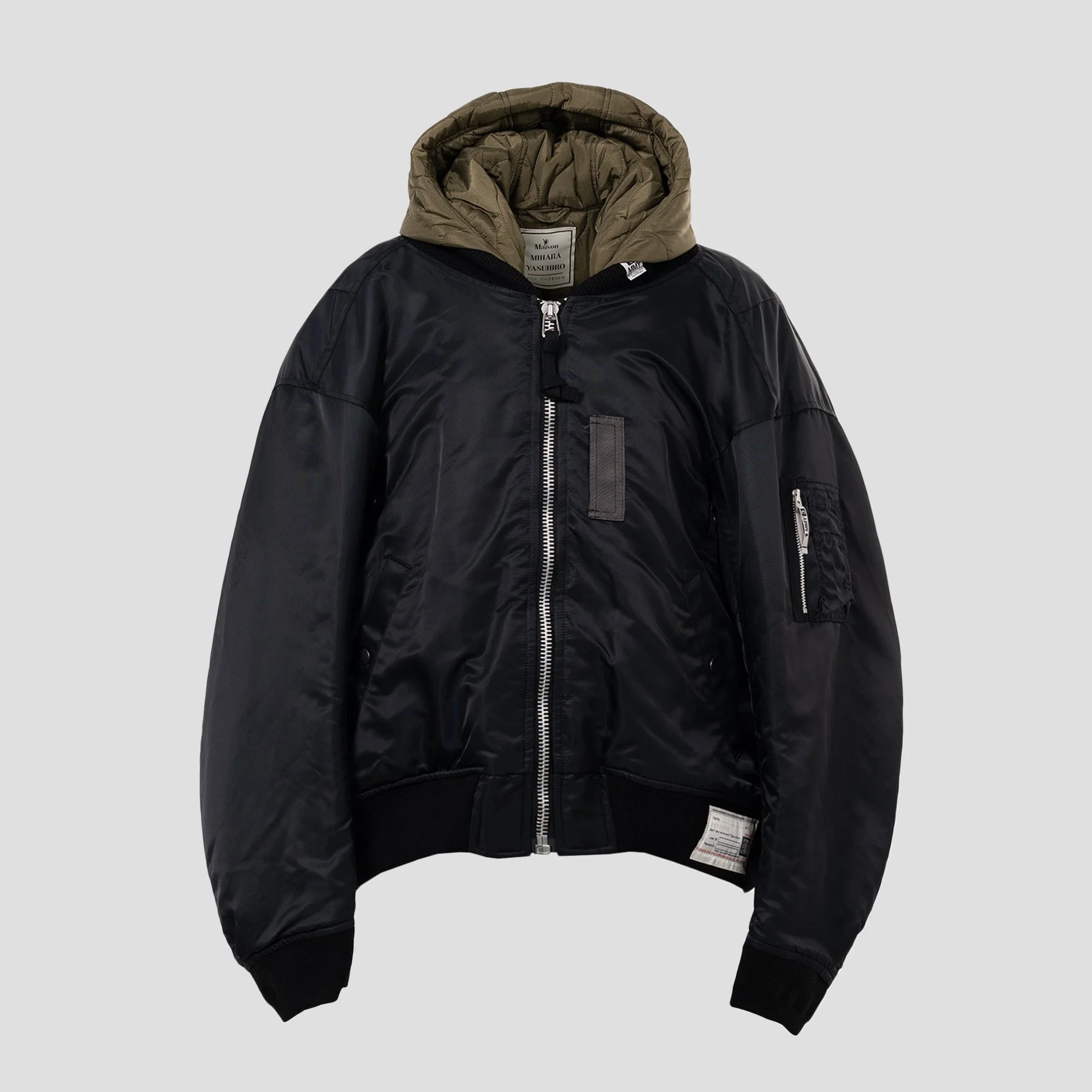 HOODED BOMBER JACKET - 1