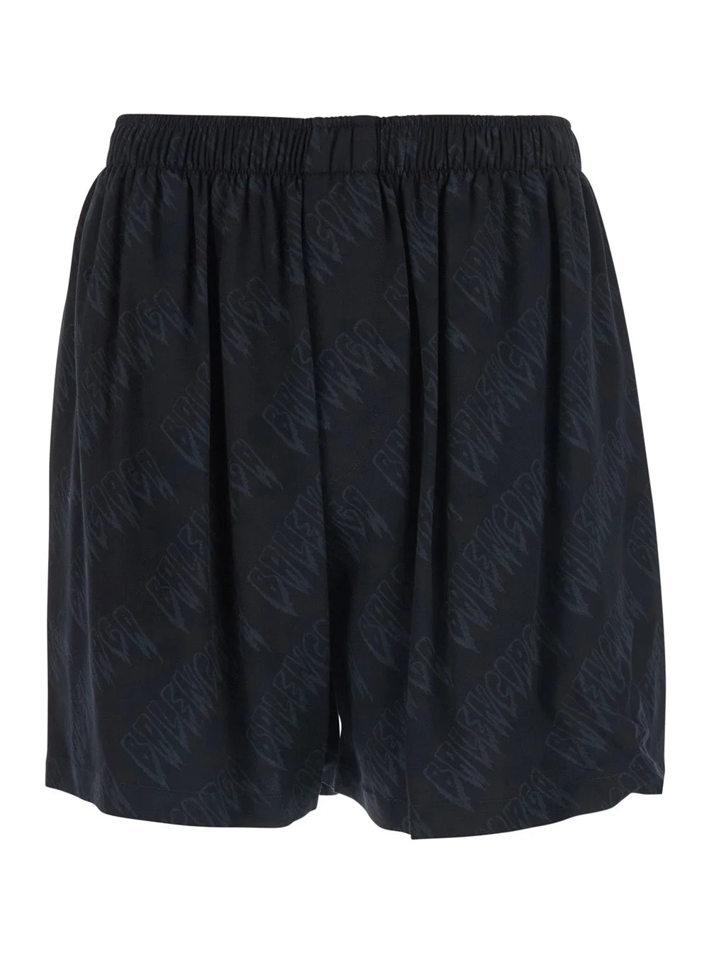 Balenciaga Men High-Waisted Shorts With Front Pockets In Black Viscose For Men - 1