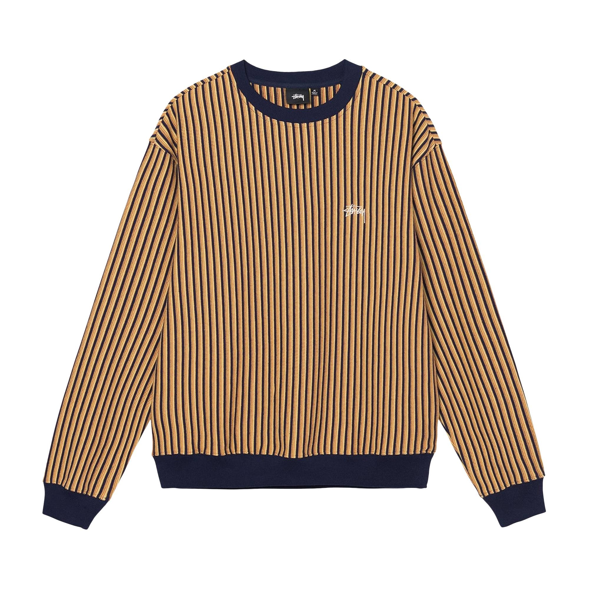 Stussy Vertical Striped Long-Sleeve 'Navy' - 1