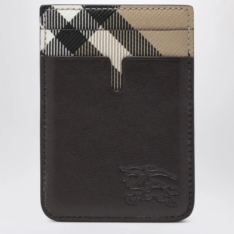 Burberry Pop Magnetic Card Holder With Check Pattern - 1