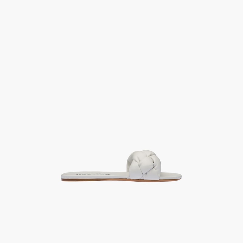 Flat nappa leather sandals - 5