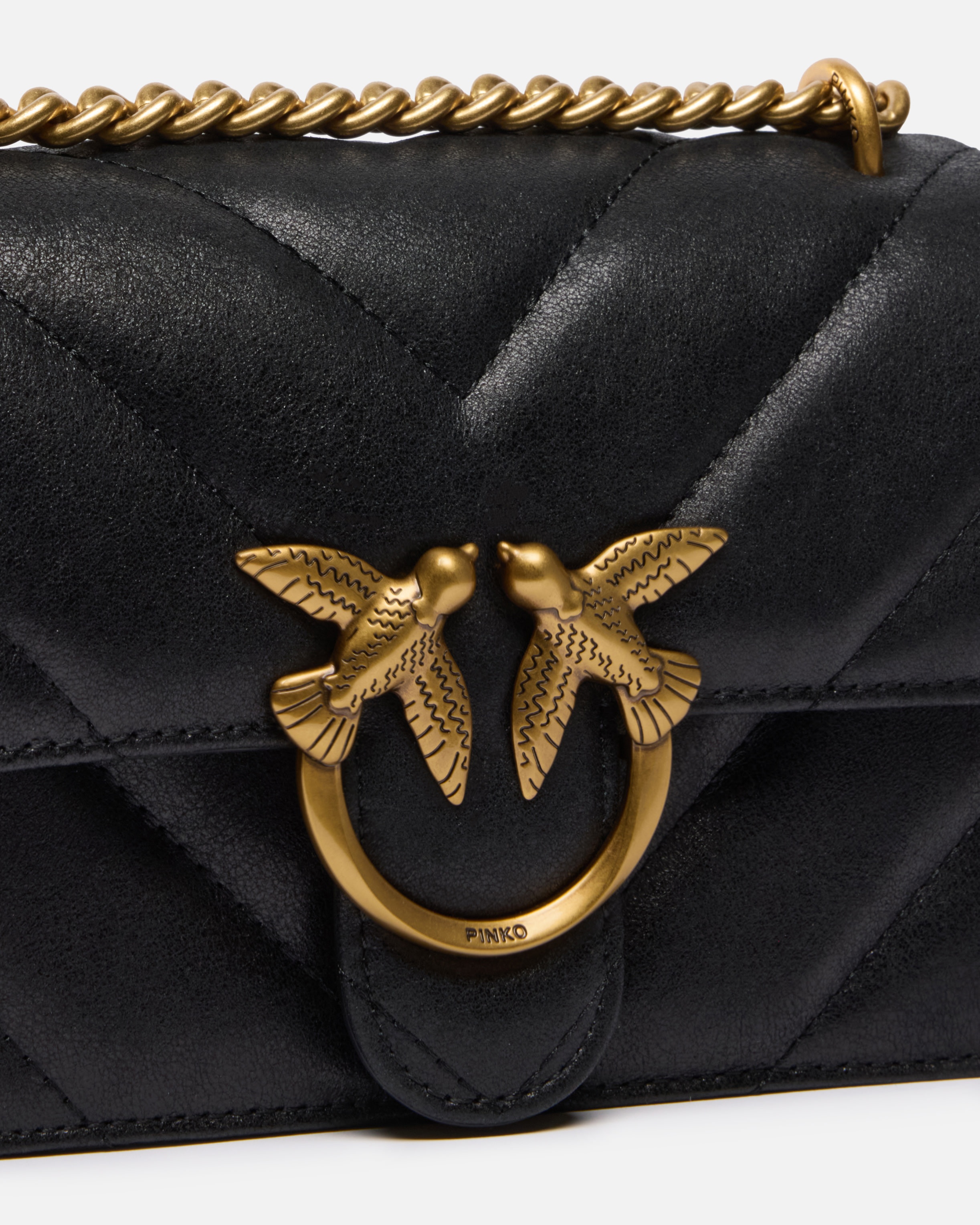 LOVE BAG MINI CROSSBODY BAG IN DISTRESSED-EFFECT LEATHER - 3