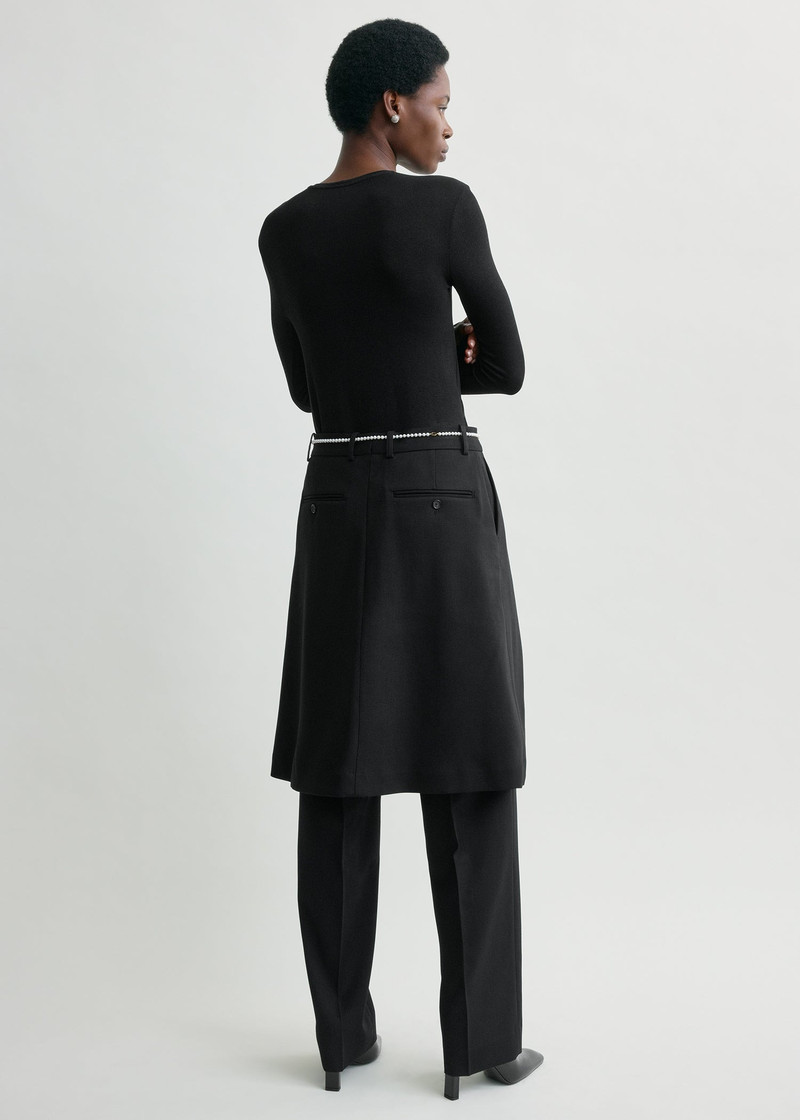 Long-sleeve jersey top black 4