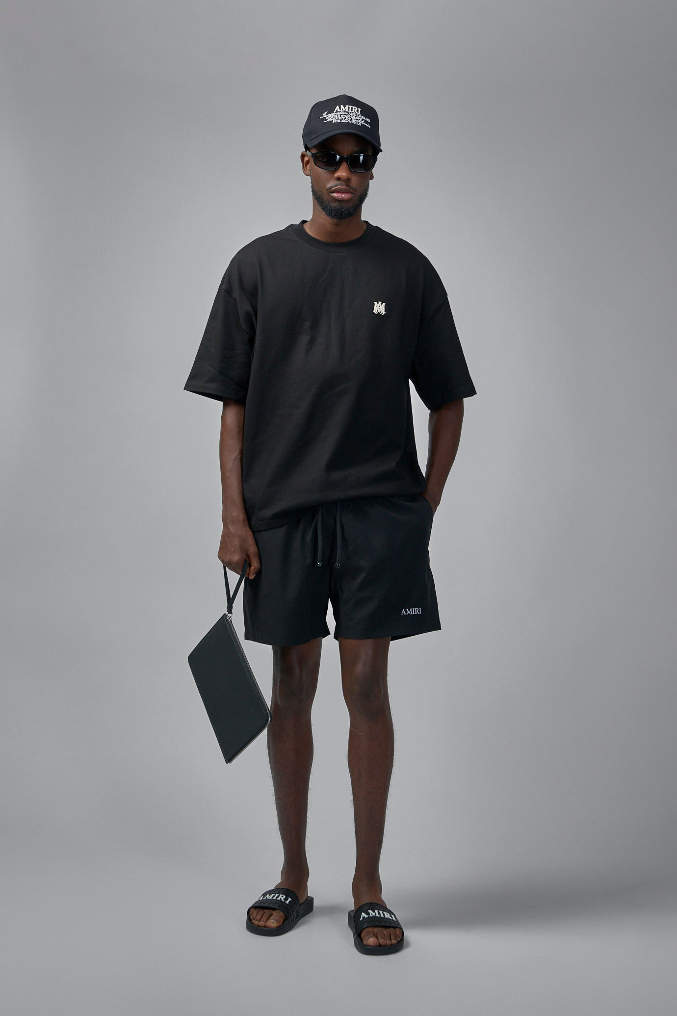 Drawstring Elastic Waistband Swim Trunks - 2