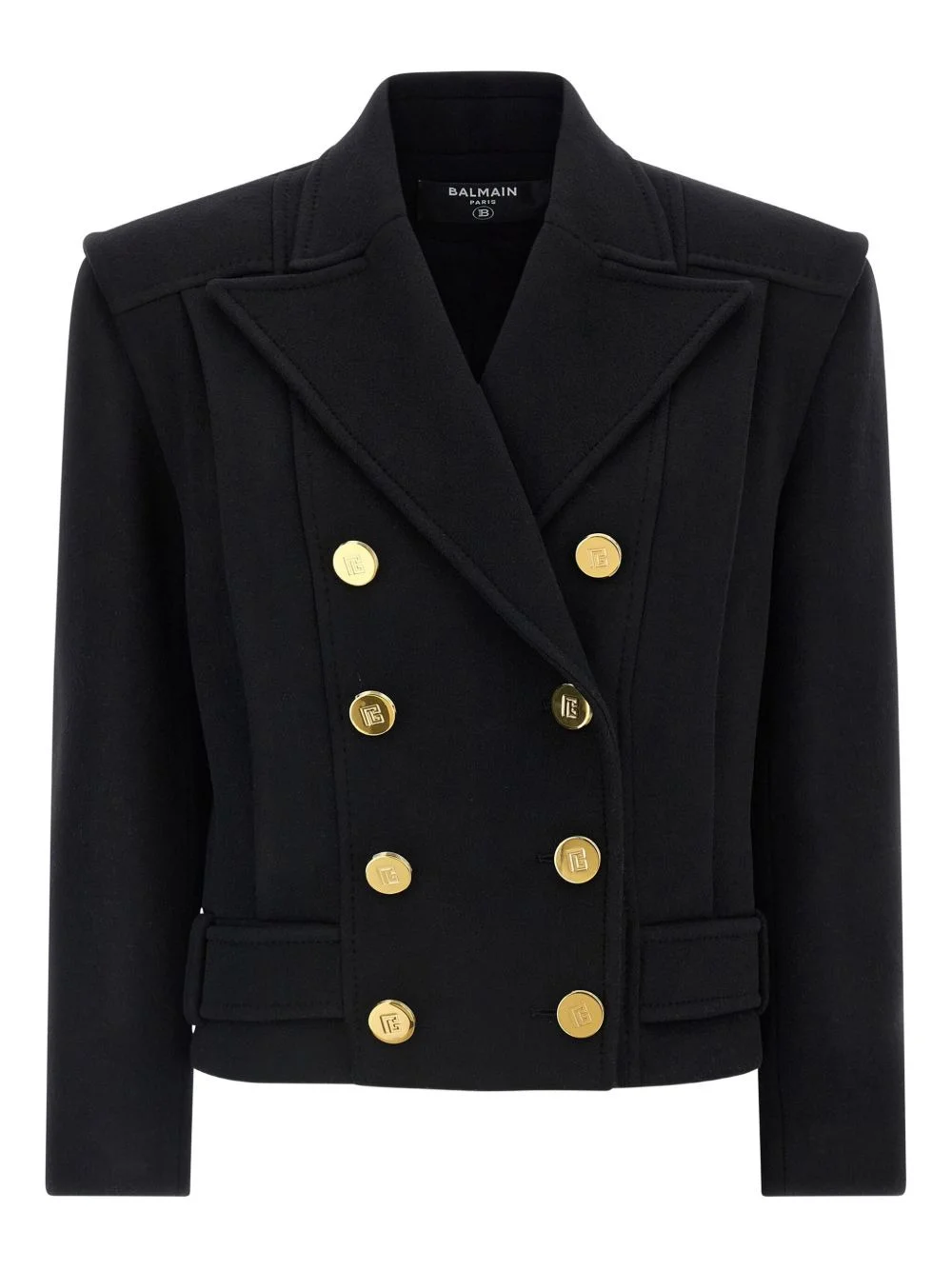 peak-lapel belted coat - 1