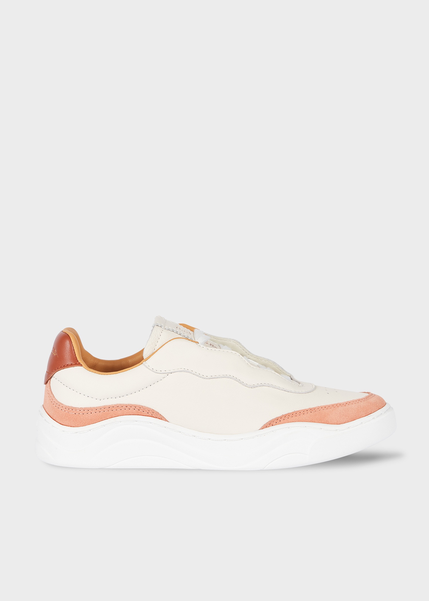 Women's Ecru Leather 'Vivian' Trainers - 1
