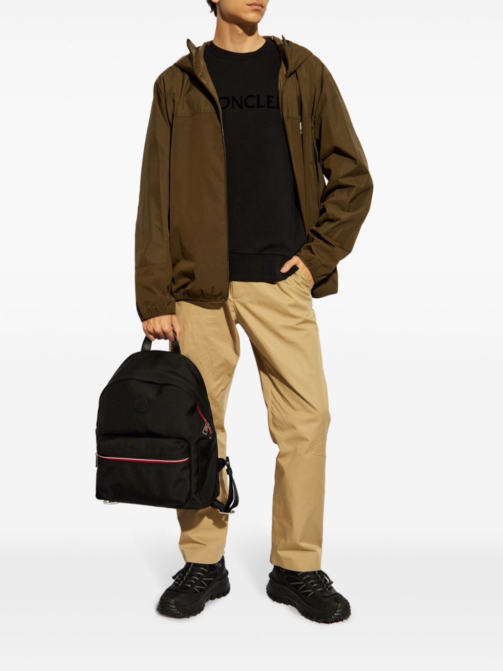 flocked-logo cotton sweatshirt - 2