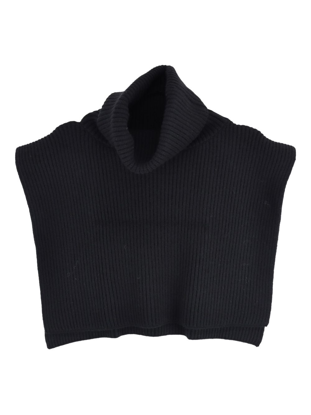 ribbed turtleneck collar - 1