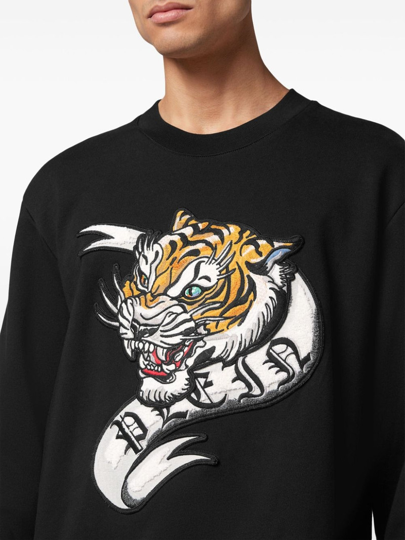 tattoo-print cotton sweatshirt 4