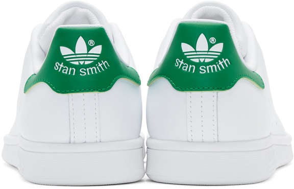 White & Green Stan Smith Sneakers - 4