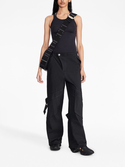 Dion Lee straight-leg organic cotton blend trousers outlook