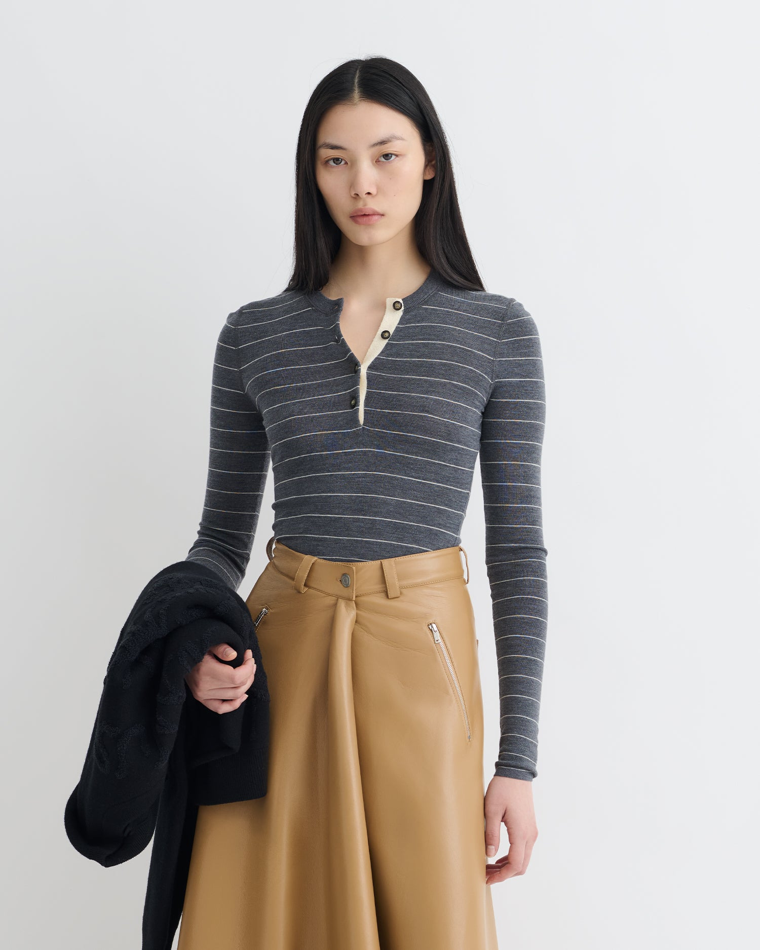 Striped Terry Merino Top - 2