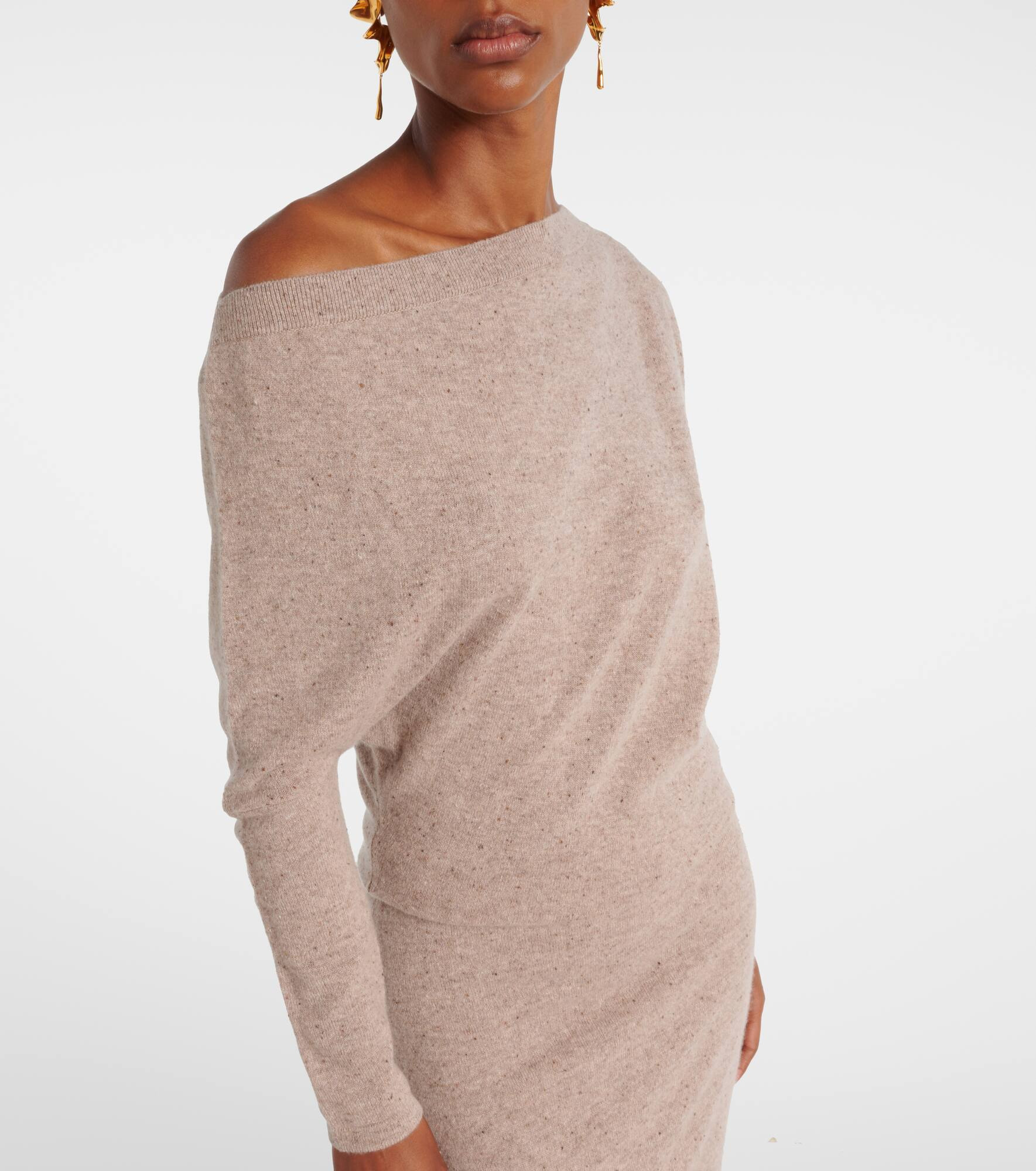 Kasos draped cashmere maxi dress - 4