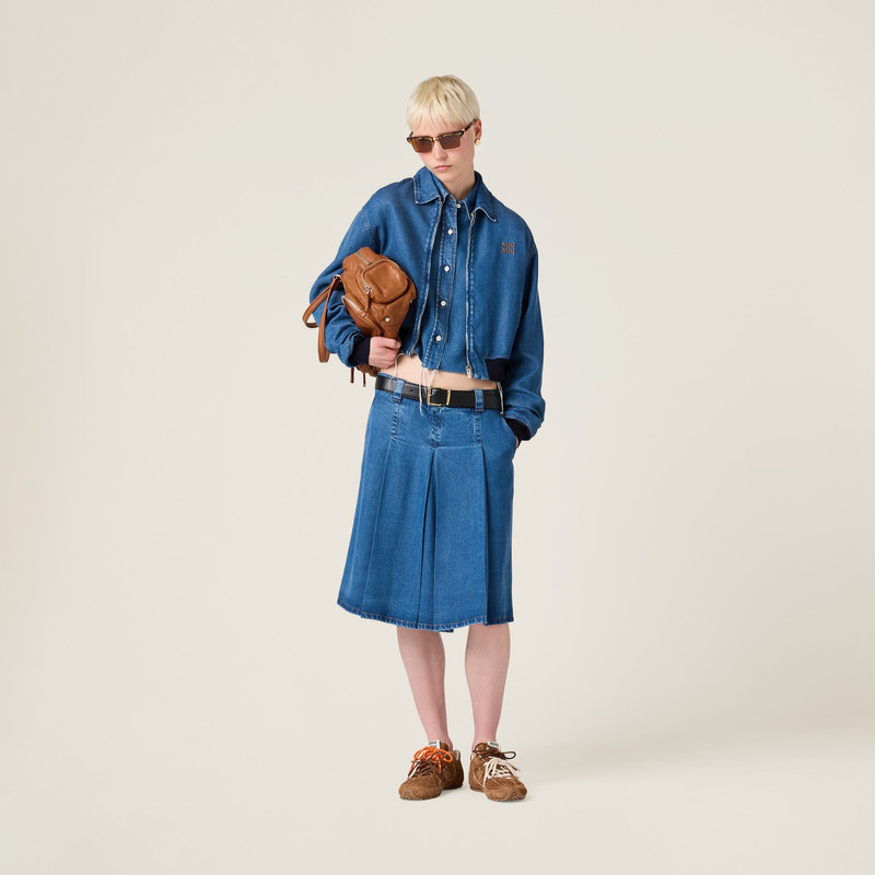 Miu Miu Denim blouson jacket outlook