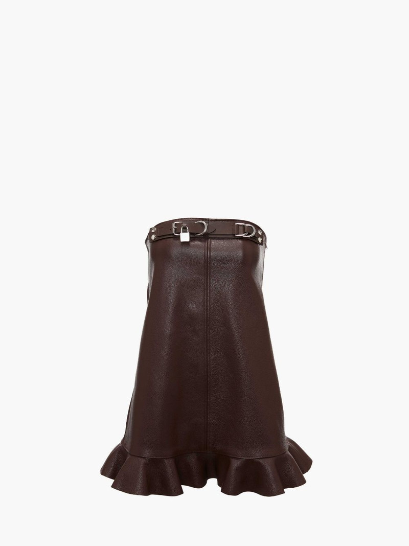PADLOCK STRAP RUFFLED BUSTIER DRESS 1