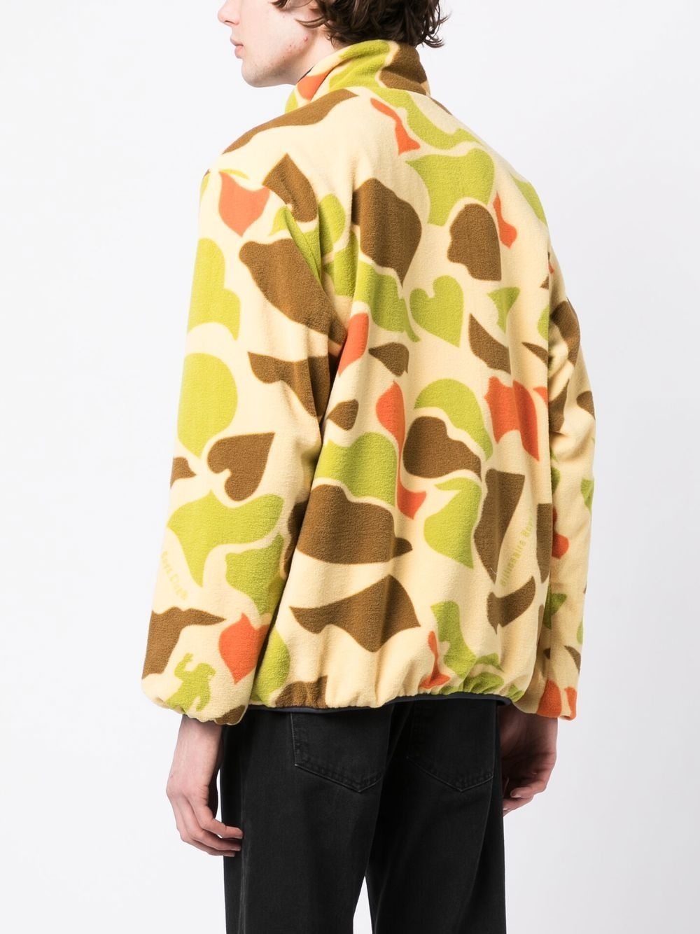 camouflage-print reversible fleece jacket - 4