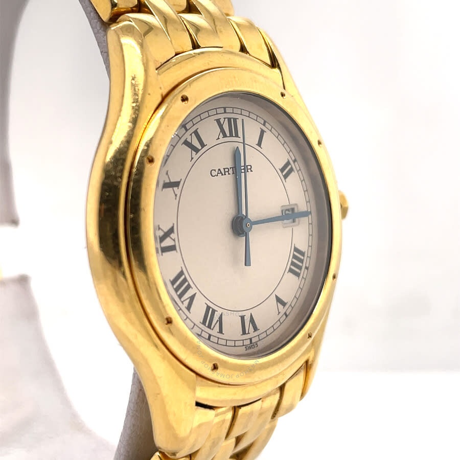 Pre-owned Cartier Cougar Quartz Silver Dial Ladies Watch 887904 - 3