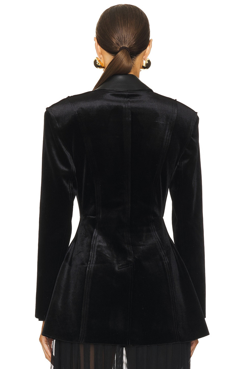 NORMA KAMALI Single Breasted Boy Fit Riding Jacket outlook