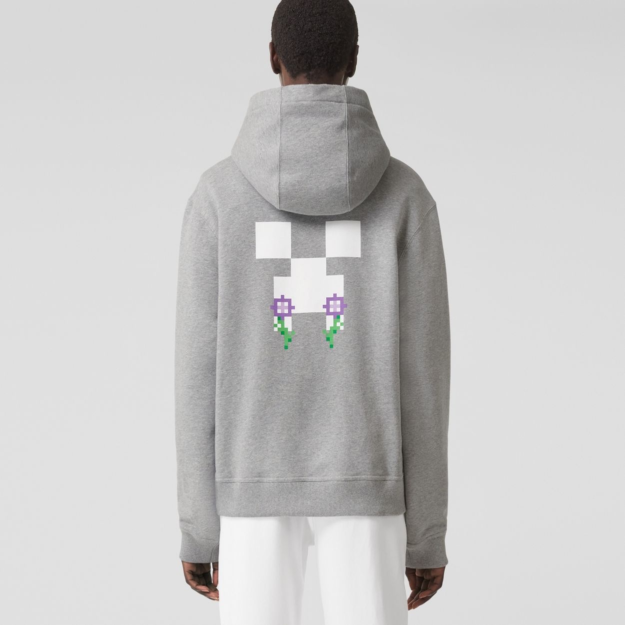 Monogram Motif Print Cotton Hoodie - 4