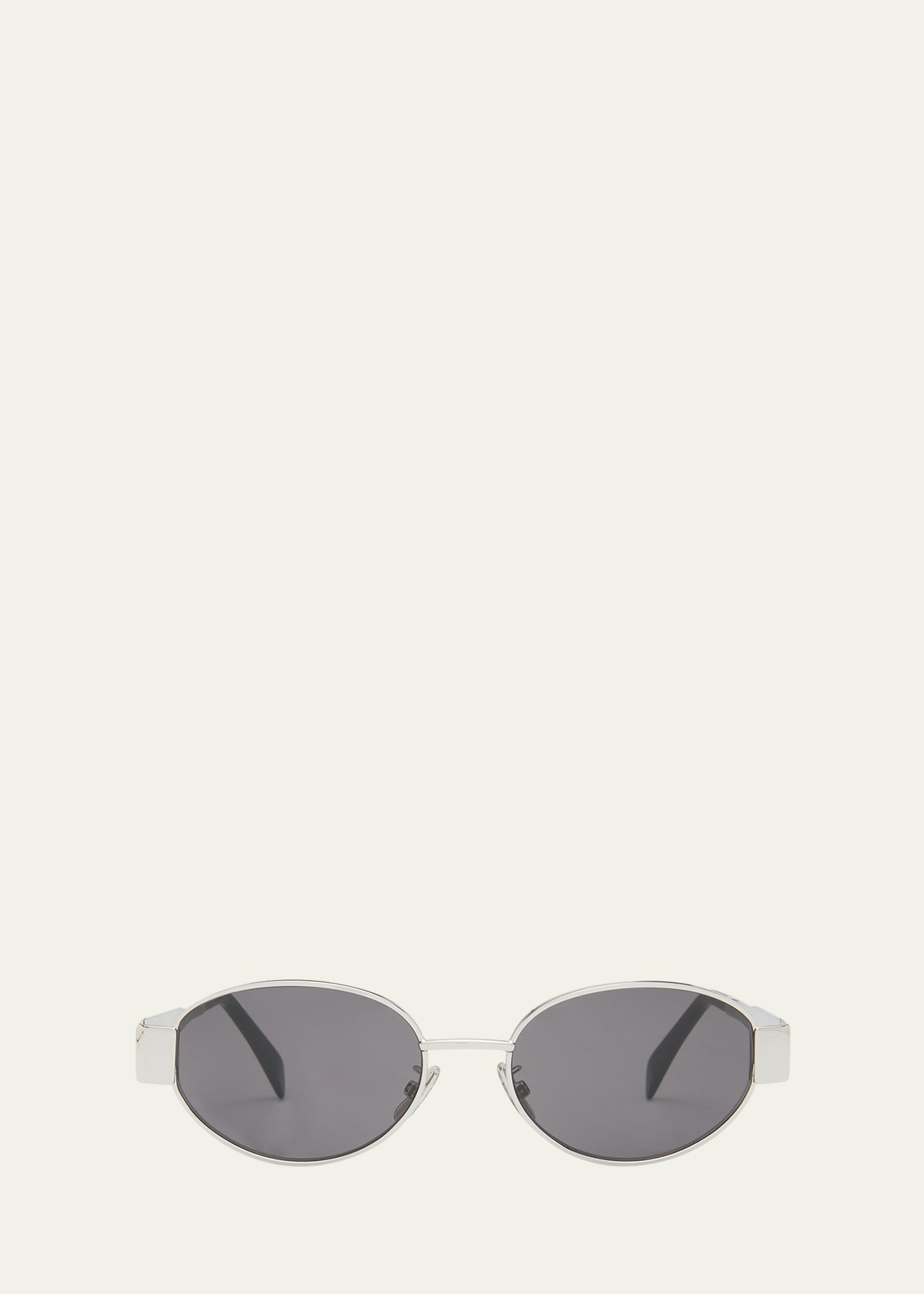Men's Triomphe Metal Oval Sunglasses - 1