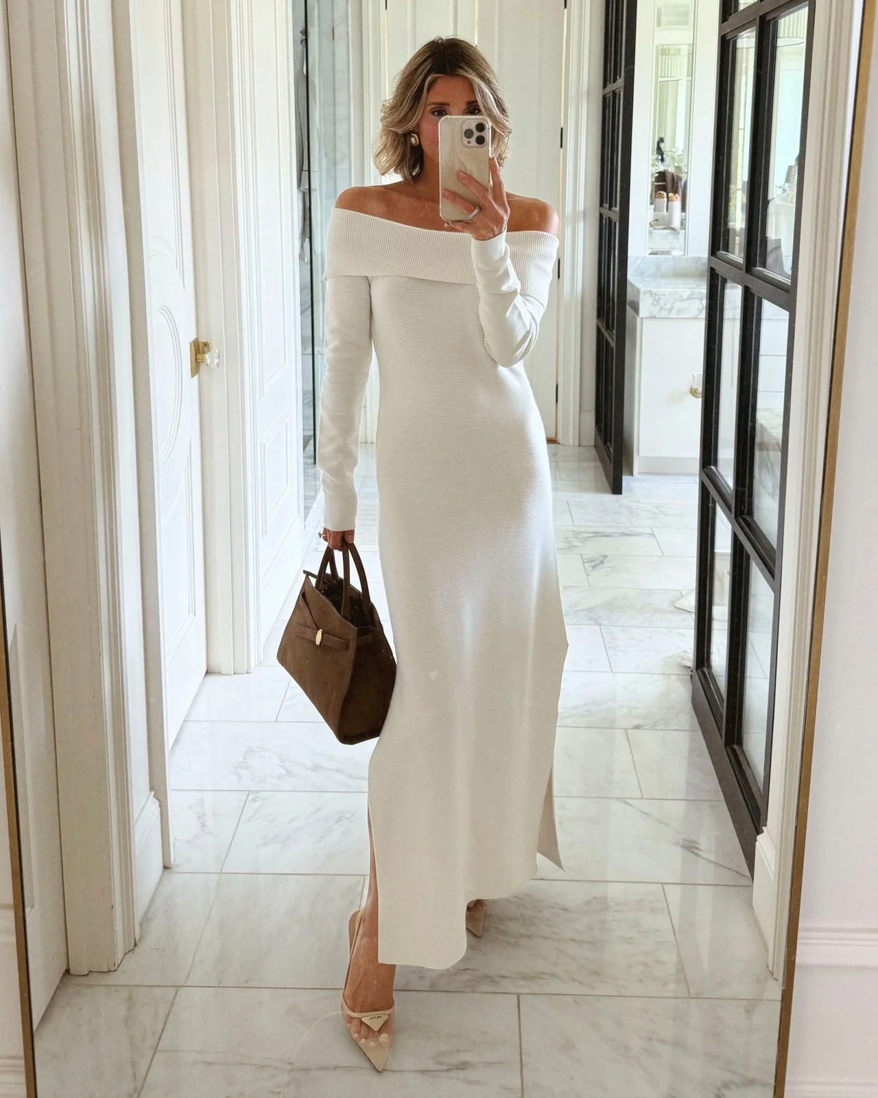 Splendid x @Cellajaneblog Off-the-Shoulder Sweater Dress - 1