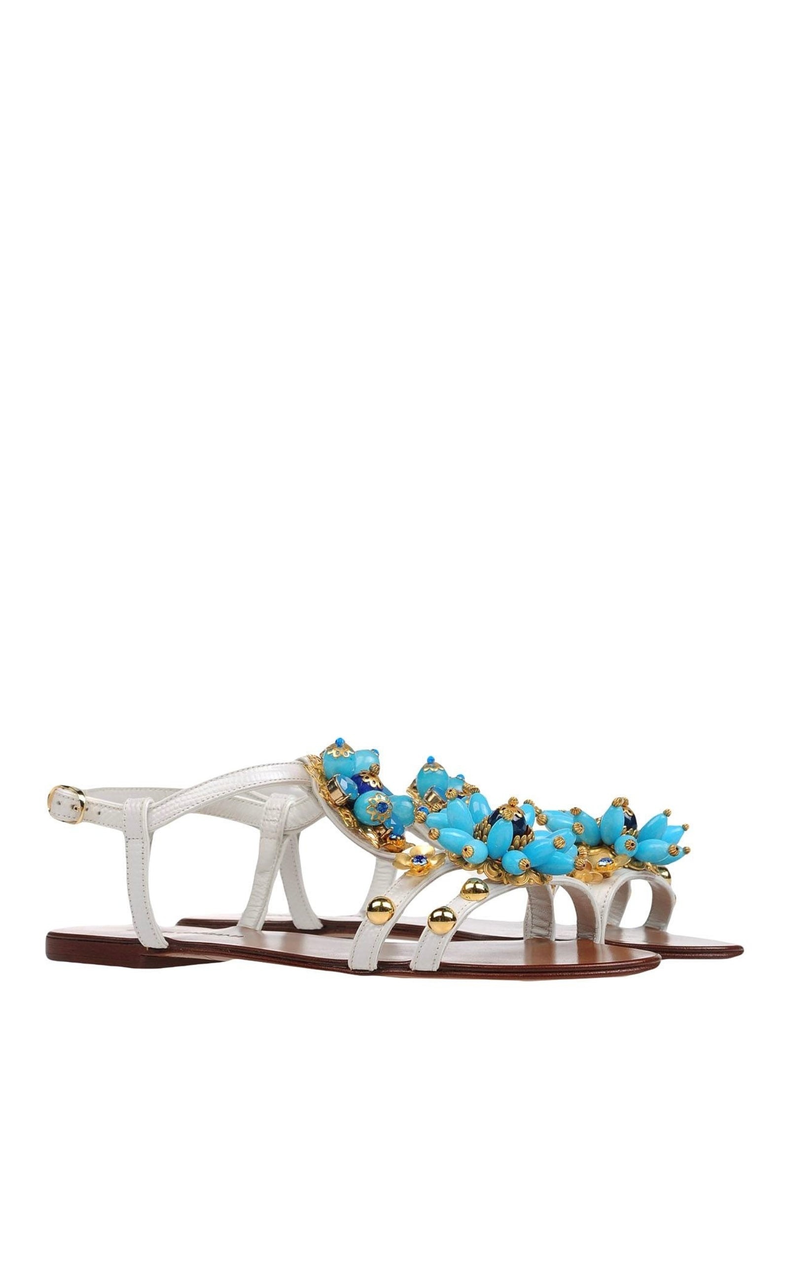 Flower Embellished Sandals - 4