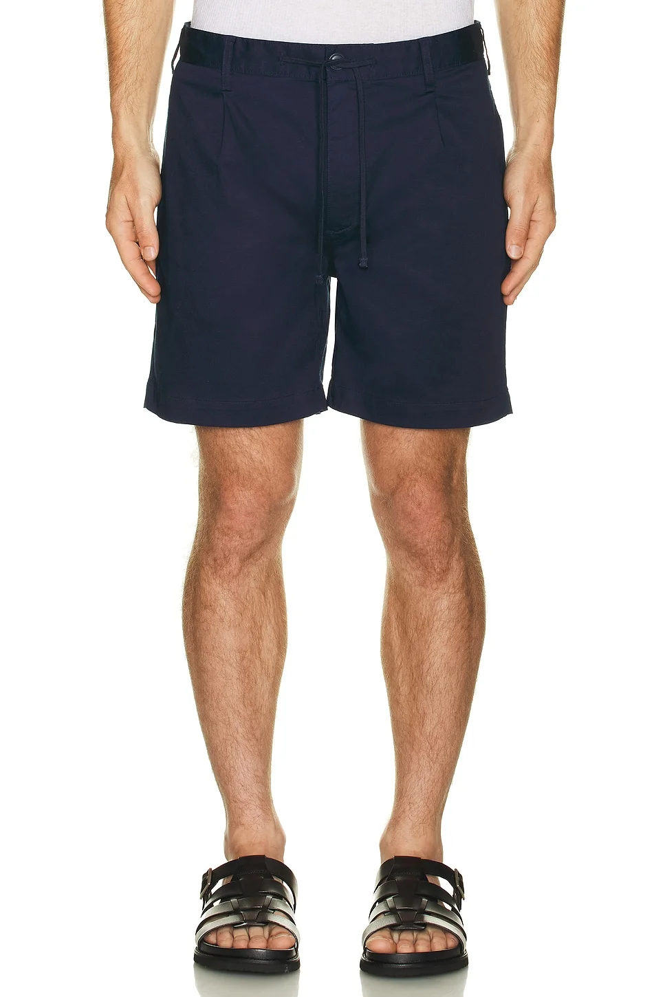 Garment Dye Cotton Drawstring Shorts - 1