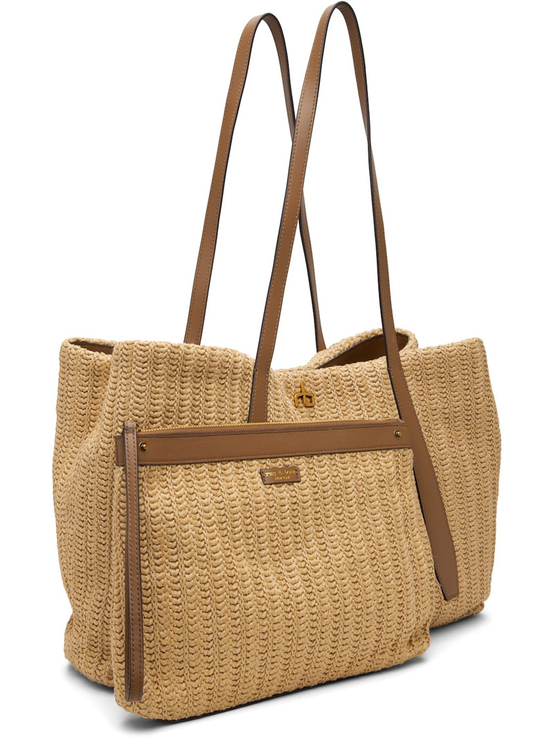 rag & bone Beige Chelsea Straw Tote outlook