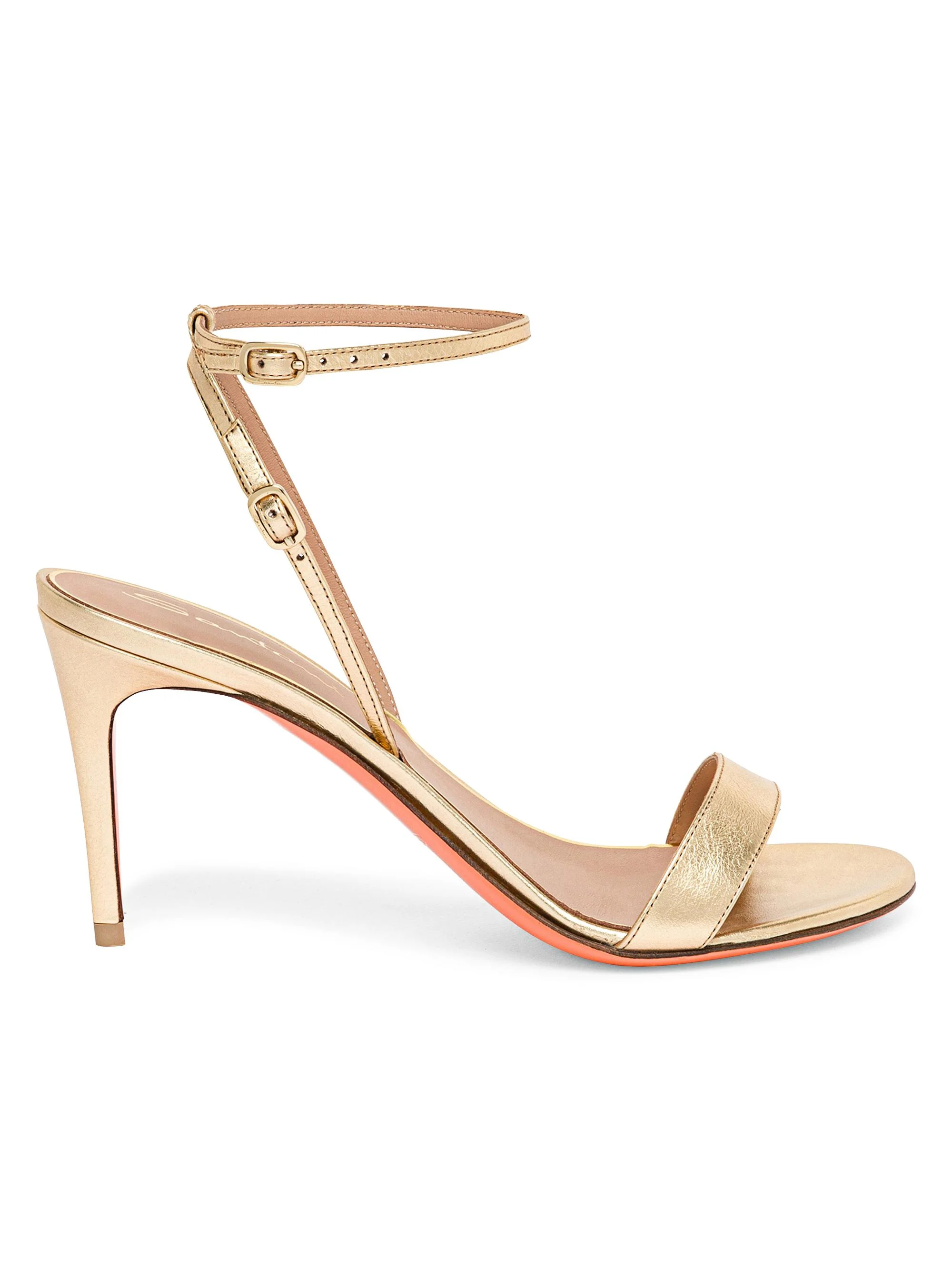 Women's 40MM Patent Leather Sandals - Gold - 1