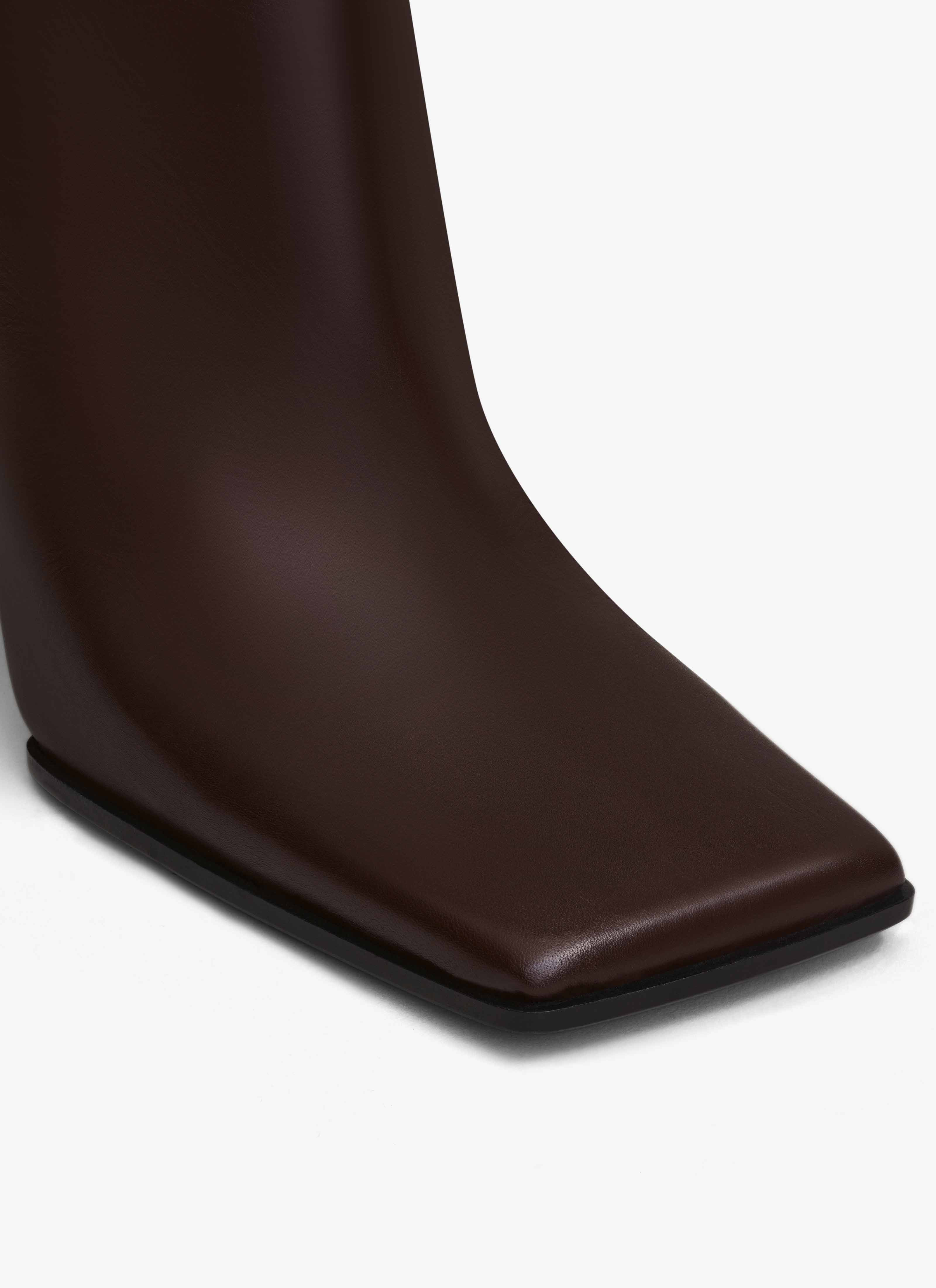 SQUARE ANKLE BOOTS IN CALFSKIN - 4